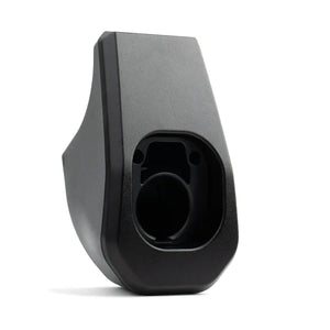 Black electronic device on a white background